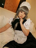 Black silk game beauty [Cosplay] izayoi Sakuya Japanese super seductive beauty photo(57)